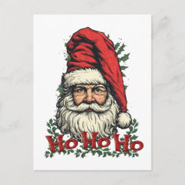 Kerstman zegt: Ho ho ho op een  Feestdagenkaart