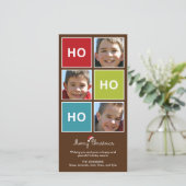 Kerstman zegt - Kerst Foto Kaart (Staand voorkant)