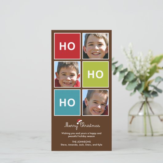 Kerstman zegt - Kerstkaart (Staand voorkant)