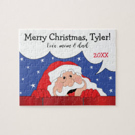 Kerstman zegt legpuzzel