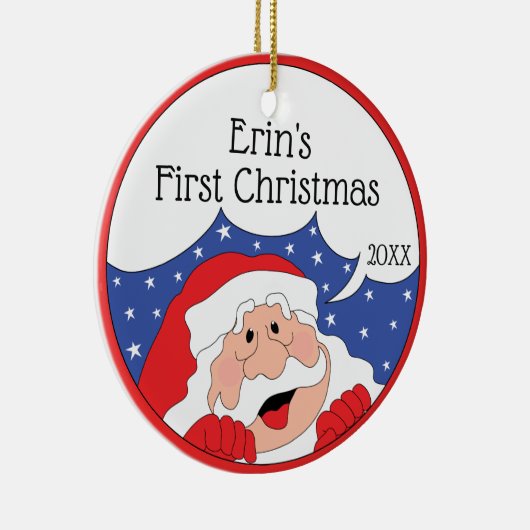 Kerstman zegt... Ornament personaliseren (Rechts)