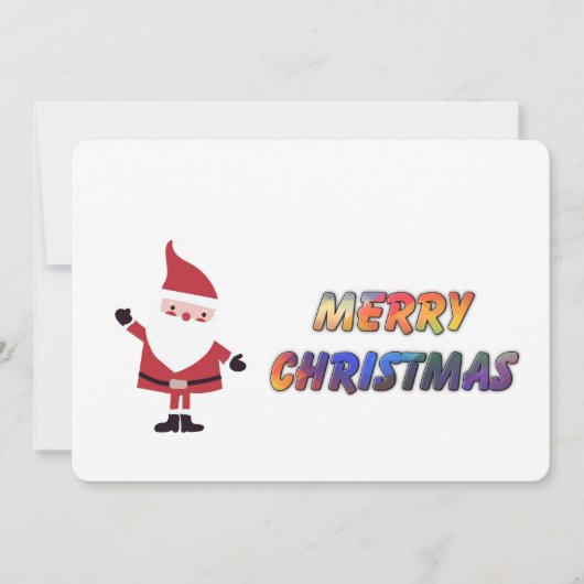 Kerstman zegt Prettig Kerstfeest - Personaliseer f (Voorkant)