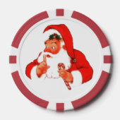  kerstman zegt shh rustig personaliseren bericht poker chips (Voorkant)