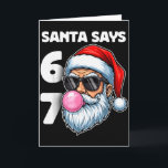 Kerstman zegt Six Seven, 6 7 Gen Alpha Meme Slang  Kaart<br><div class="desc">Kerstman zegt Six Seven,  6 7 Gen Alpha Meme Slang Kerstmis</div>