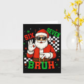 Kerstman zegt Six Seven 6 7 Gen Z Alpha Meme Bruh  Kaart (Gele Bloem)