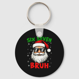Kerstman zegt zes zeven 6 7 Gen Z Alpha Meme Bruh  Sleutelhanger