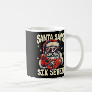 Kerstman zegt zes zeven 6 7 Gen Z-meme kerst humor Koffiemok