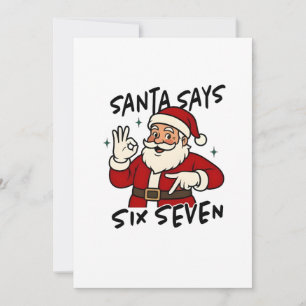 Kerstman zegt zes zeven 6 7 Grappige Brainrot Kers Aankondiging