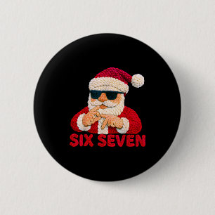 Kerstman zegt zes zeven - 6 7 Meme Latch Hook gare Ronde Button 5,7 Cm