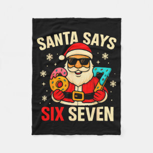 Kerstman zegt zes zeven grappig 67 meme kerst jong fleece deken
