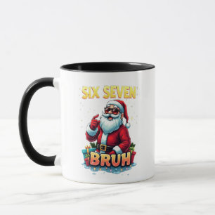 🎅Kerstman Zegt Zes Zeven Meme Grappige Kerstman V Mok