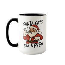 Kerstman zegt zes zeven mok, Grappige Kerstmis