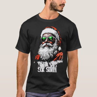 Kerstman zegt zes zeven vintage kerstman shirt