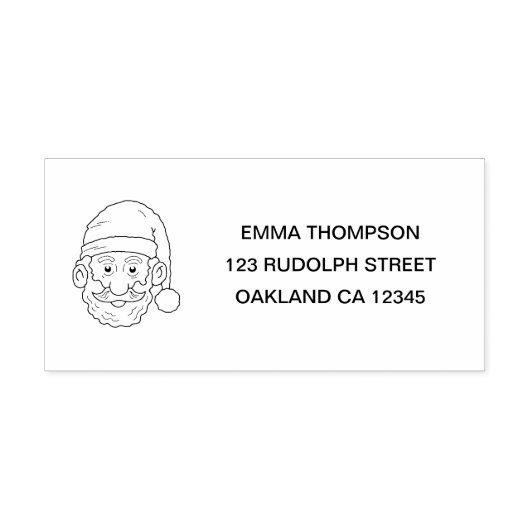 Kerstman Zelfinktende Stempel (Design)