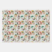 kerstman Zes aangepaste cadeaubonnen voor foto's Inpakpapier Vel (Voorkant)