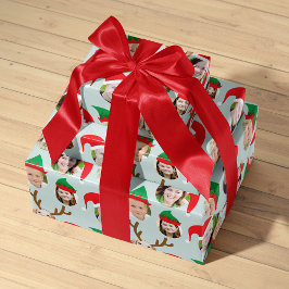 kerstman Zes aangepaste cadeaubonnen voor foto's Inpakpapier Vel