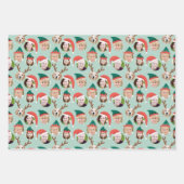 kerstman Zes aangepaste cadeaubonnen voor foto's Inpakpapier Vel (Voorkant 2)