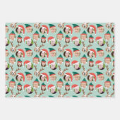 kerstman Zes aangepaste cadeaubonnen voor foto's Inpakpapier Vel (Voorkant)