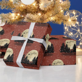 Kerstman ziet verbrande nummer kerst cadeaupapier