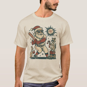 Kerstman zijn 67 Kerstmis honkbal meme T-shirt
