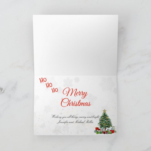 Kerstman & Zijn Arrenslee Kerstmis Personaliseer H Feestdagen Kaart (Binnen)