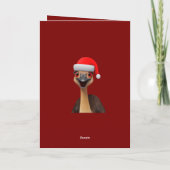 Kerstman zijn Australische helper - Knuffelige Ker Feestdagen Kaart (Achterkant)
