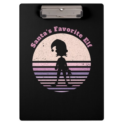 Kerstman, zijn favoriete Elf! Klembord (Voorkant)