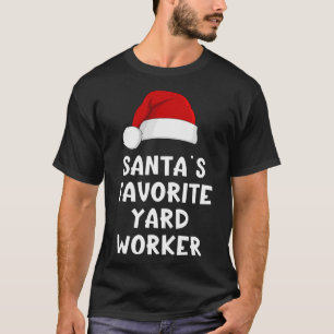 Kerstman zijn favoriete tuinman grappige pyjama t-shirt