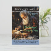 Kerstman zijn gastenlijst controleren Kerstfeest Kaart (Staand voorkant)