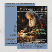 Kerstman zijn gastenlijst controleren Kerstfeest Kaart (Voorkant / Achterkant)