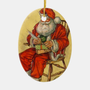 kerstman zijn lijst Ornament controleren