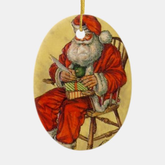 kerstman zijn lijst Ornament controleren (Voorkant)