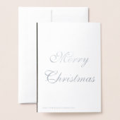 Kerstman Zilverfolie Kerst Kaart (Met envelop)