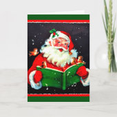 kerstman zingt kerstliederen Kaart (Voorkant)