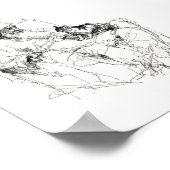 Kerstman zit met kat op schoot poster (Hoek)