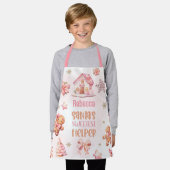 Kerstman zoetste helper Kerstkoekjes meisje Schort (Gedragen)