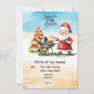 Kerstman Zomer Kerst in juli Kaart
