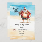 Kerstman Zomer Kerstmis in juli Kaart (Voorkant / Achterkant)