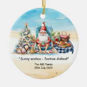 Kerstman Zomer Kerstmis in juli Keramisch Ornament (Voorkant)