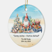 Kerstman Zomer Kerstmis in juli Keramisch Ornament (Links)