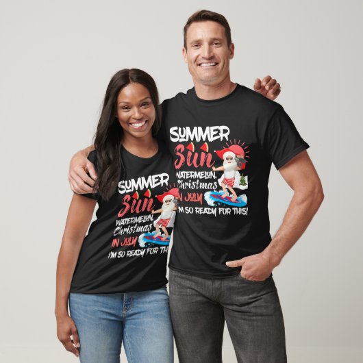 Kerstman Zomer Zon Watermeloen Kerstmis in Juli IM T-shirt (Unisex)