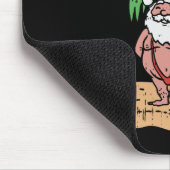 Kerstman zomer zwempak grappige kerst in juli stra muismat (Hoek)