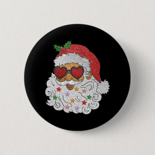 Kerstman Zonnebril Kerstgezin Pajam Ronde Button 5,7 Cm