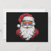 Kerstman Zonnebril Pride Kerstmis Pyjama Kerst Gay Feestdagenkaart (Voorkant)