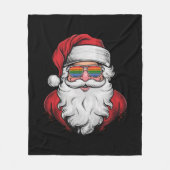 Kerstman Zonnebril Pride Kerstmis Pyjama X-mas Gay Fleece Deken (Voorkant)