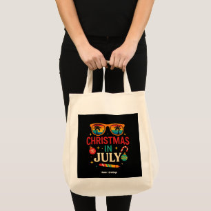 Kerstman zonnebril strand Kerstmis in juli Tote Bag