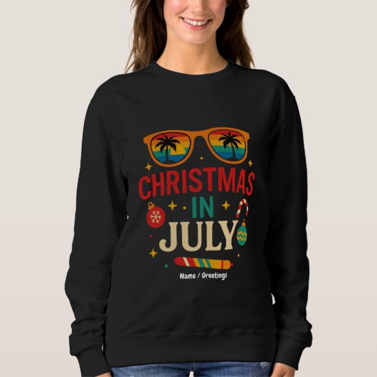 Kerstman zonnebril strand Kerstmis in juli Trui (Voorkant)