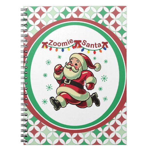 Kerstman Zoomie Kerstmis Notitieboek (Voorkant)