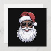 Kerstman Zwart Kerst Kerstman Afro Afro-Amerikaans Feestdagenkaart (Voorkant / Achterkant)