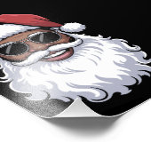 Kerstman Zwarte Kerstman Kerstman Afro Afro-Amerik Foto Afdruk (Hoek)